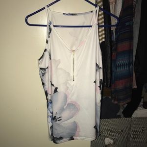 Floral Zip Up tank